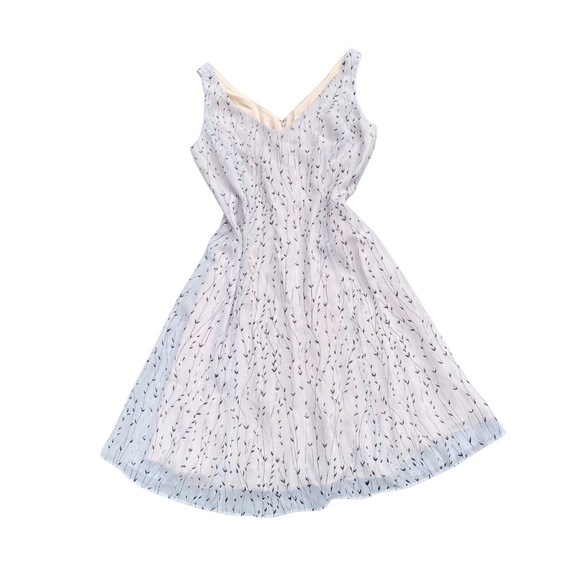 Barami Dresses & Skirts - Vintage 1990's Women Six 6 Purple Lavender Dress Floral Flower Botanical V-Neck